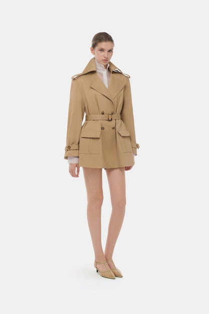 Camel Trench Dress