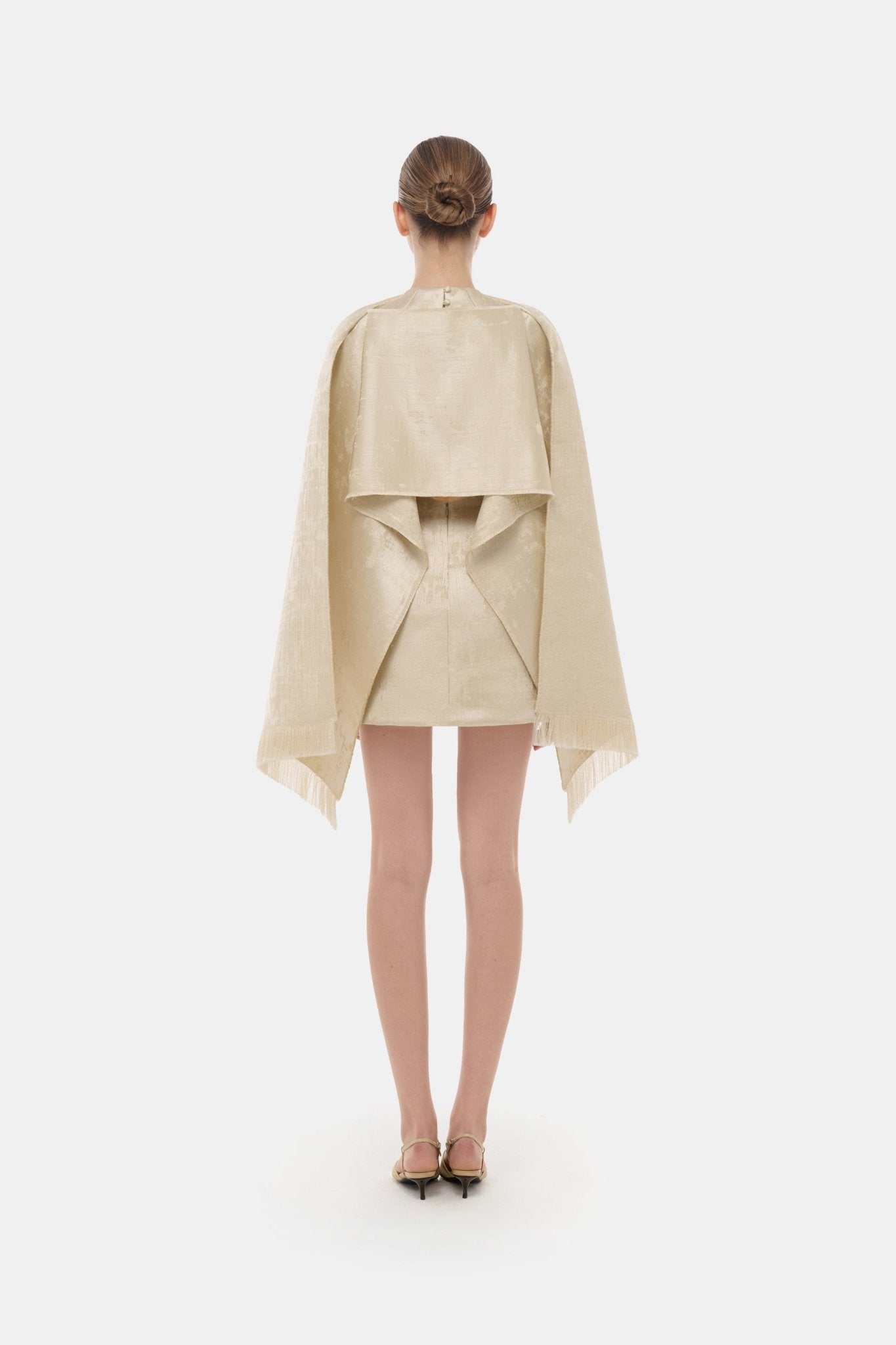 Gold Tailored Scarf Mini Dress