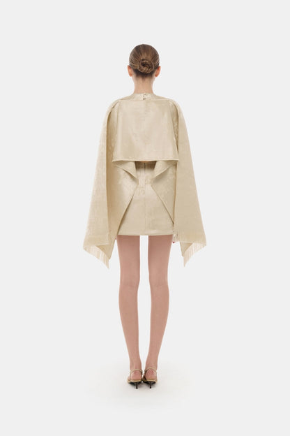 Gold Tailored Scarf Mini Dress