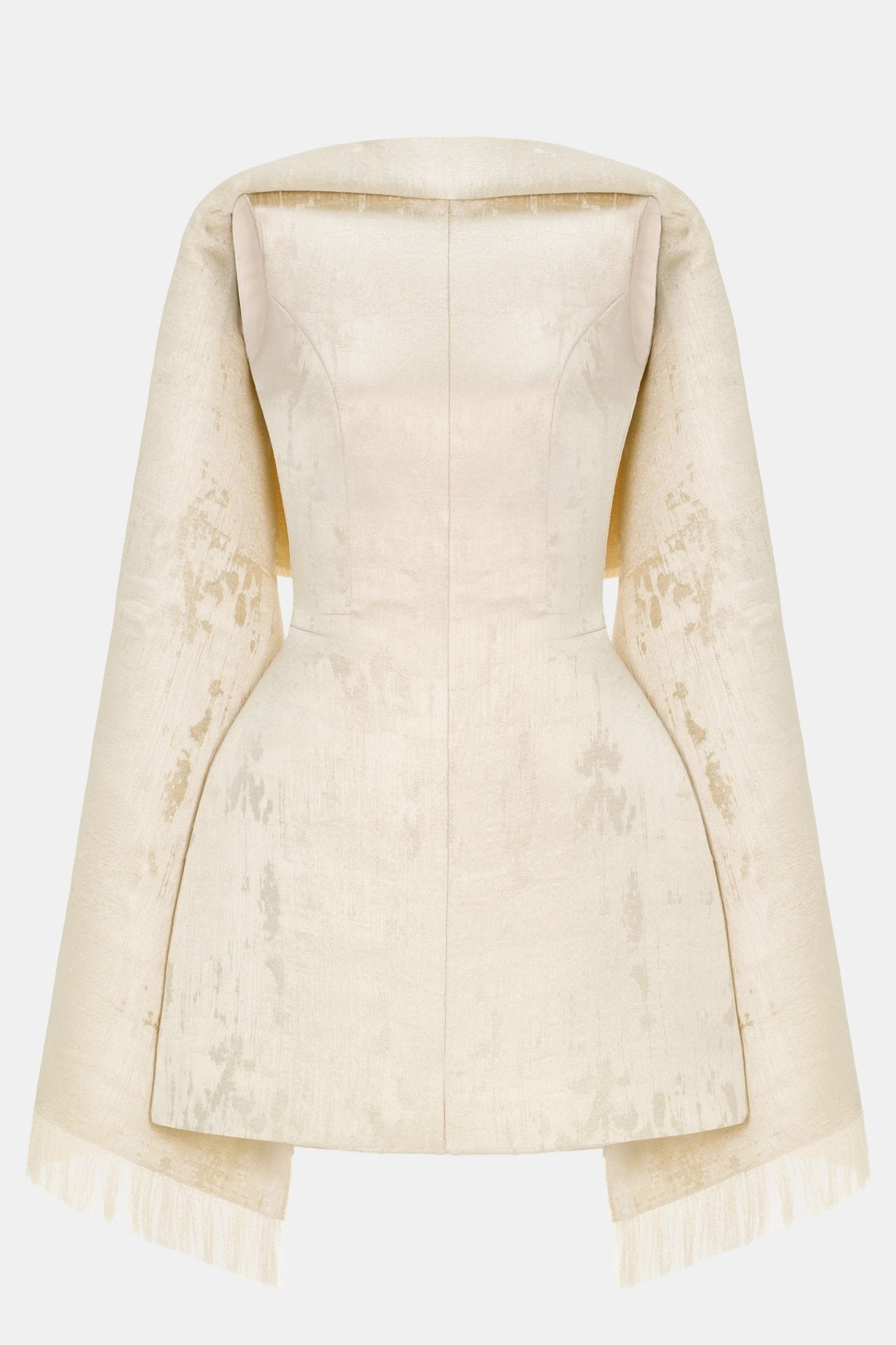 Gold Tailored Scarf Mini Dress