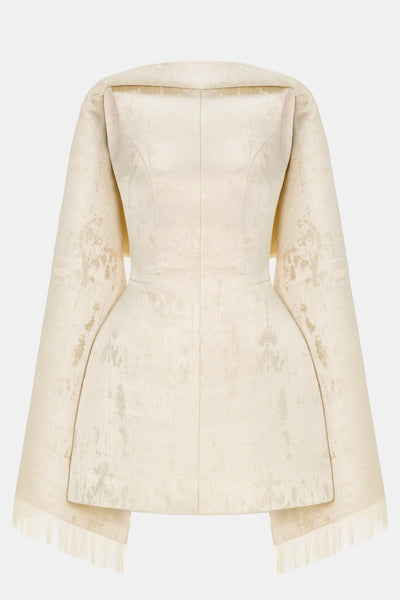 Gold Tailored Scarf Mini Dress