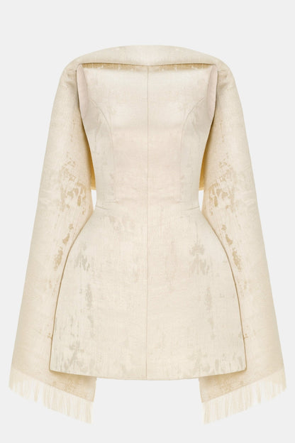 Gold Tailored Scarf Mini Dress