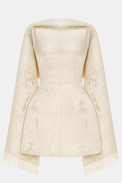 Gold Tailored Scarf Mini Dress