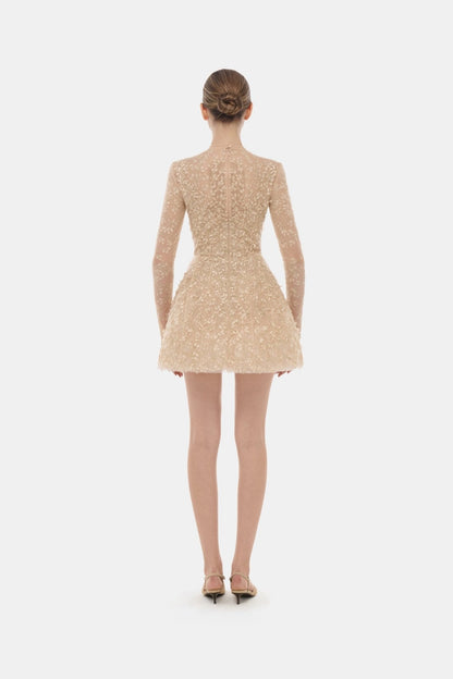 Pastel Mockneck Long Sleeve Mini Dress