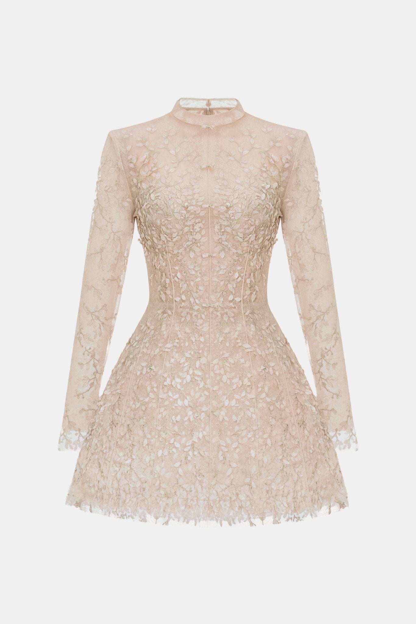 Pastel Mockneck Long Sleeve Mini Dress