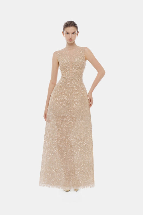 Pastel Mockneck Sleeveless Maxi Dress