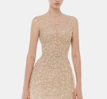 Pastel Mockneck Sleeveless Maxi Dress