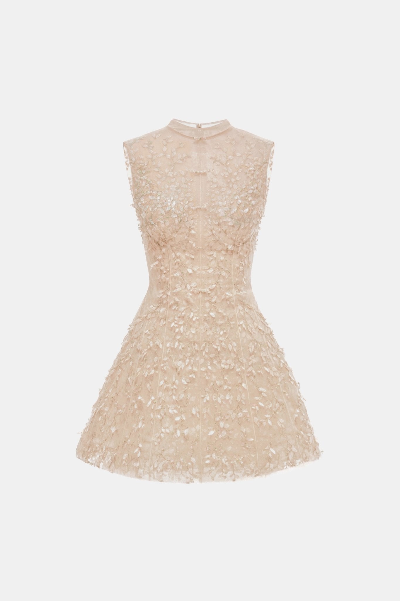 Pastel Mockneck Sleeveless Mini Dress